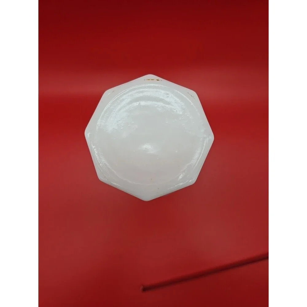 Vintage Milk Glass Bud Vase STARBURST Pattern 9” Tall Heavy Glass